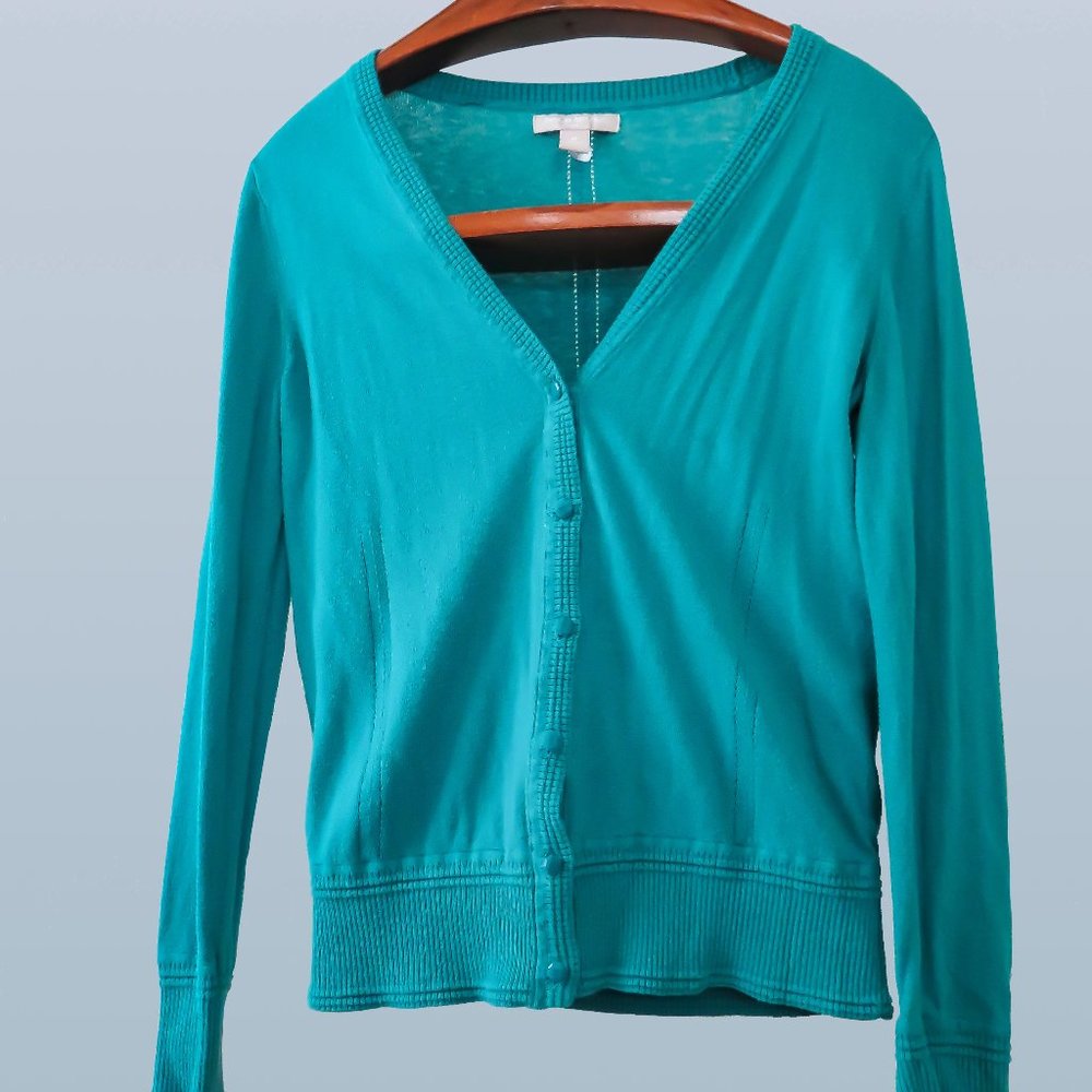 Banana Republic Teal Cardigan (MEDIUM)